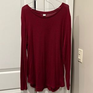 Perfect long sleeve maroon plain shirt